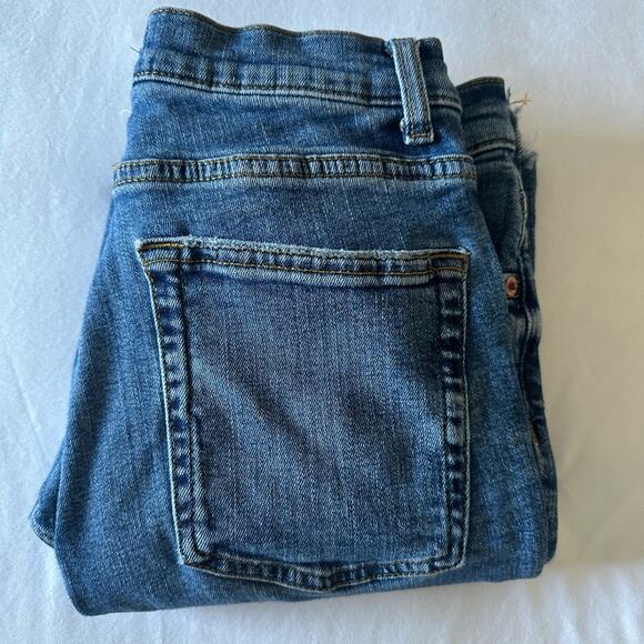 $60 Zara Bootcut Crop Chewed Hem - US 6 - blue - Picture 9 of 9